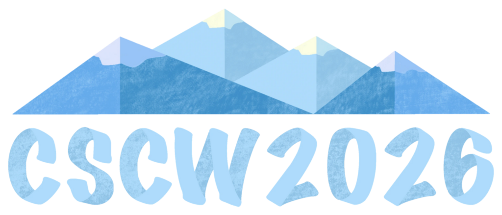 CSCW 2026 logo: stylized blue mountains above the text CSCW 2026